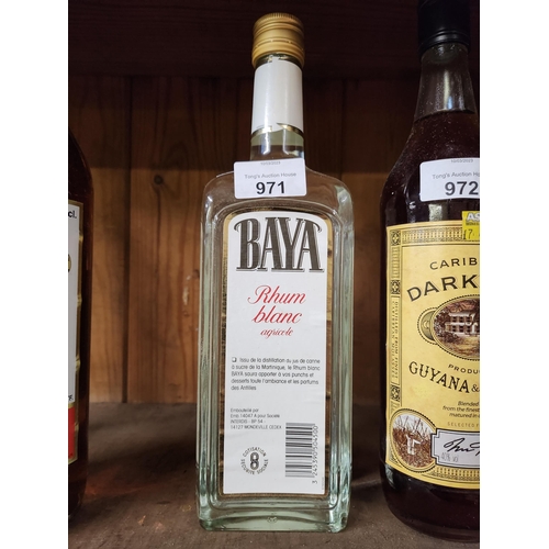 971 - Bottle and contents unopened Baya Rhum Blanc