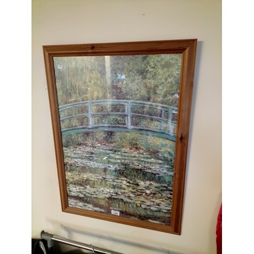 1488 - Large framed print of Monet's Lily Pond