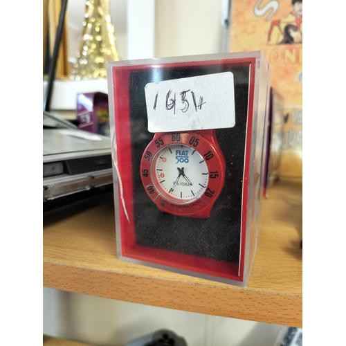 1554 - Red Fiat 500 wrist watch