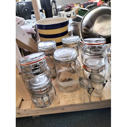 1655 - Collection of Kilner and similar glass jars