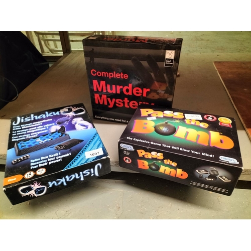 1697 - Collection three games including complete murder mystery night in, passed the bomb and JISHAKU