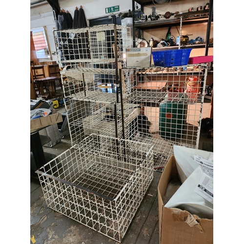 293 - 3 x very large various cages/storage / shelving