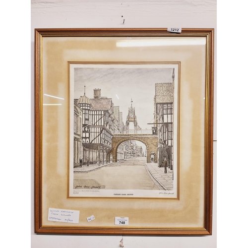 748 - Chester Eastgate clock signed Ltd Edition