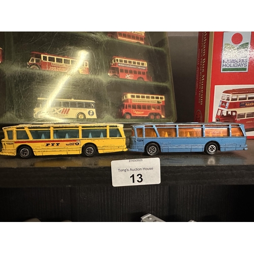 13 - Two die cast buses