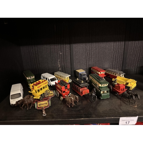 17 - Collection of die cast model vehicles including Madam Tussauds, Oxo, Schweppes and London Fire Briga... 