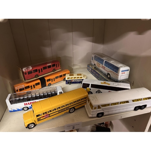 2 - Collection of model buses including Sooty, School Bus and British Airways