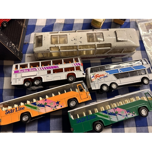 20 - Five model buses including Turbo Bus, Star Line and Super Star Land