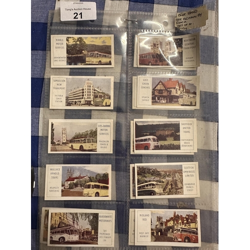 21 - Collection of 'see Britain by Coach' cards