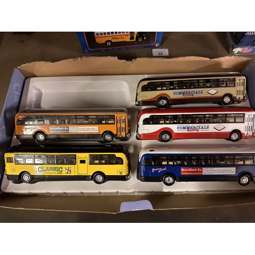 67 - Collection of five model buses including Greenland co., Classic Transporter and Commercials