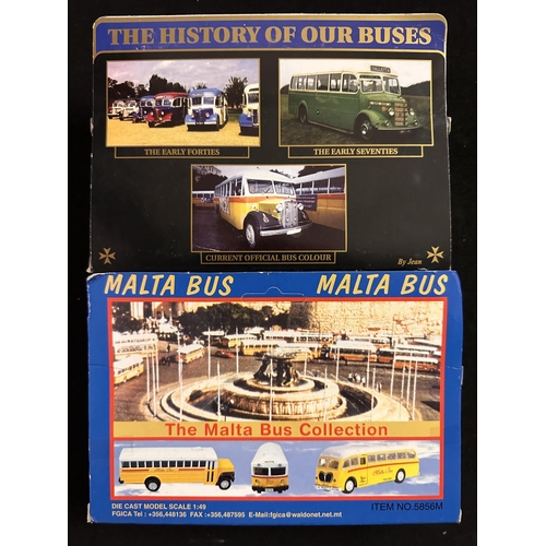 68 - Two boxed Malta Bus models including The Original Malta and Gozo Buses Gozo Bus with bus lapel pin b... 