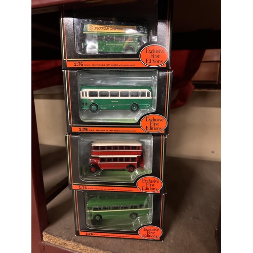 240 - Collection of four Gilbow Exclusive First Editions 1:76 scale die cast model buses including Leyland... 