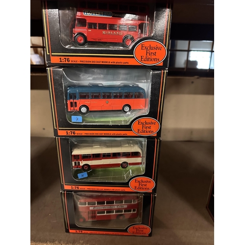 242 - Collection of four Gilbow Exclusive First Editions 1:76 scale die cast model buses including Daimler... 