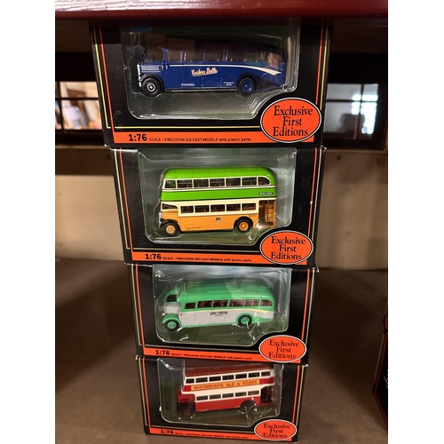 243 - Collection of four Gilbow Exclusive First Editions 1:76 scale die cast model buses including AEC Dup... 