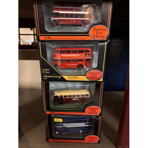 244 - Collection of four Gilbow Exclusive First Editions 1:76 scale die cast model buses including Leyland... 