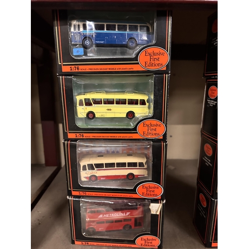 245 - Collection of four Gilbow Exclusive First Editions 1:76 scale die cast model buses including Weymann... 