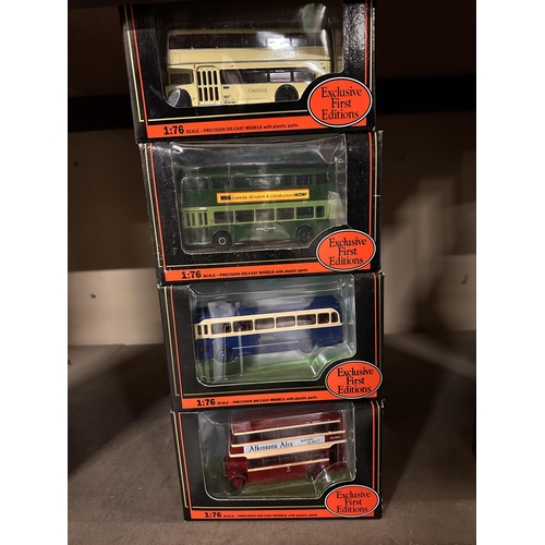 247 - Collection of four Gilbow Exclusive First Editions 1:76 scale die cast model buses including Bristol... 