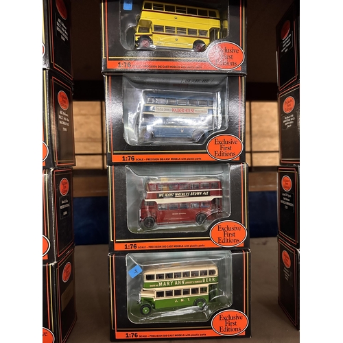 253 - Collection of four Gilbow Exclusive First Editions 1:76 scale die cast model buses including Guy Ara... 