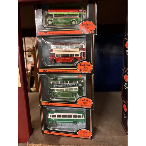 256 - Collection of four Gilbow Exclusive First Editions 1:76 scale die cast model buses including North W... 