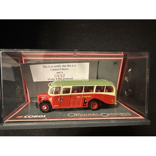 372 - Collection of four Corgi The Original Omnibus Company die cast model buses including AEC 4Q4 Single ... 