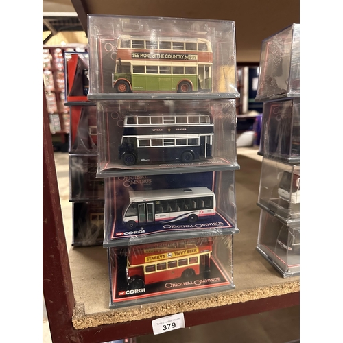 379 - Collection of four Corgi The Original Omnibus Company die cast model buses including Bristol K Utili... 