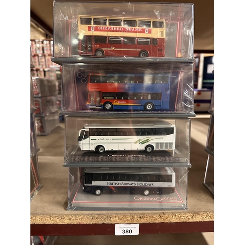 380 - Collection of four Corgi The Original Omnibus Company die cast model buses including MCW Metrobus MK... 