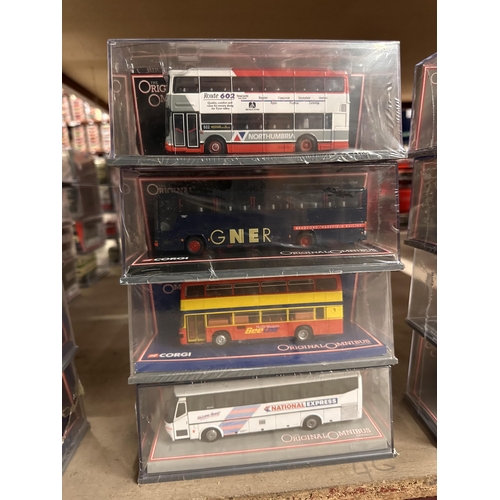 384 - Collection of four Corgi The Original Omnibus Company die cast model buses including Northern Counti... 