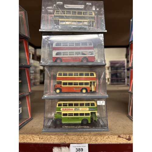 389 - Collection of four Corgi The Original Omnibus Company die cast model buses including Guy Arab Utilit... 