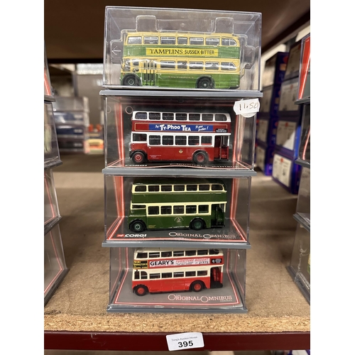 395 - Collection of four Corgi The Original Omnibus Company die cast model buses including Southdown Dulux... 