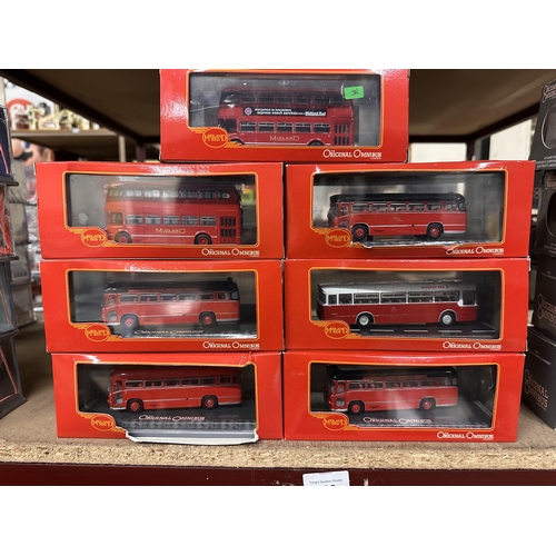 398 - Collection of seven Corgi The Original Omnibus Company Midland Red die cast model buses including mo... 