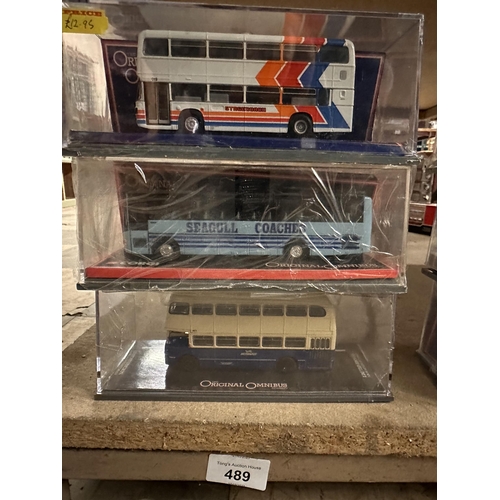 489 - Collection of three Corgi The Original Omnibus Company die cast models including Stagecoach Buses Le... 