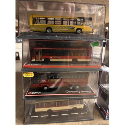 492 - Collection of four Corgi The Original Omnibus Company die cast models including Optare Delta Metro C... 