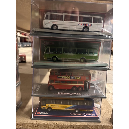 493 - Collection of four Corgi The Original Omnibus Company die cast models including Leyland Leopard/Pano... 