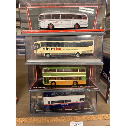 496 - Collection of four Corgi The Original Omnibus Company die cast models including Leyland Tiger Cub Si... 