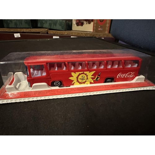 586 - Collection of Coca-cola die cast model vehicles including Matchbox Special Edition Coca-Cola Tram, M... 