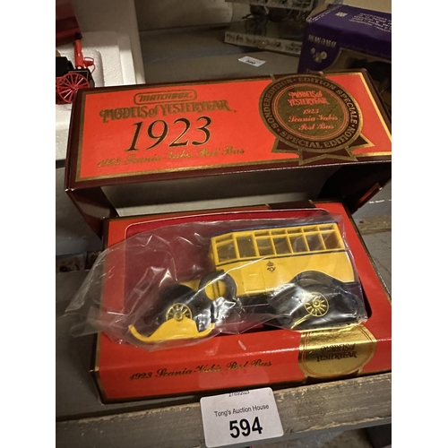 594 - Matchbox Models of Yesteryear Special Edition Y16 1923 Scania-Vabis Post Bus model