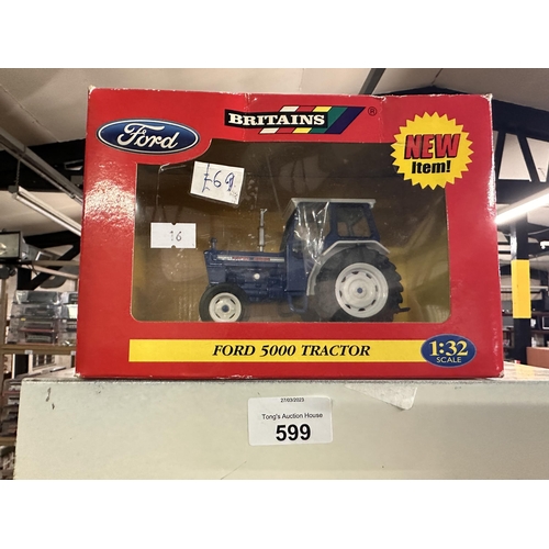 599 - Britains Ford 5000 Tractor 1:32 scale model number 42196