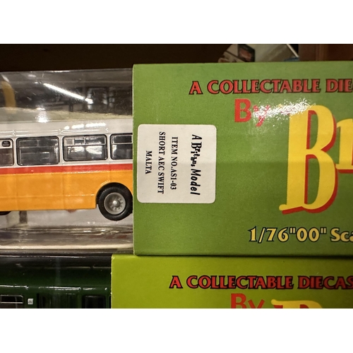 617 - Two Britbus limited edition die cast 1:76 scale model buses including Short AEC Swift Malta model nu... 