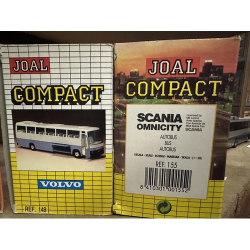 649 - Two Joal Compact die cast model buses including Volvo Air France ref149 and Scania Omnicity Autobus ... 