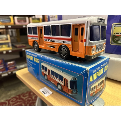 652 - Boxed Alps Japan Battery Operated Airport Service model bus