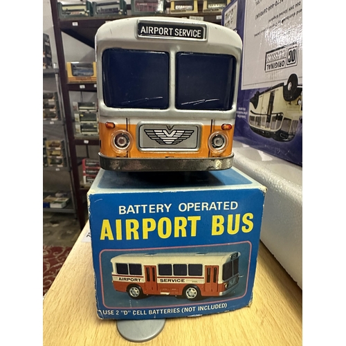 652 - Boxed Alps Japan Battery Operated Airport Service model bus