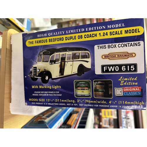 655 - Original Classics 1:24 scale British Railways FW0615 Bedford Duple OB Coach with working lights limi... 