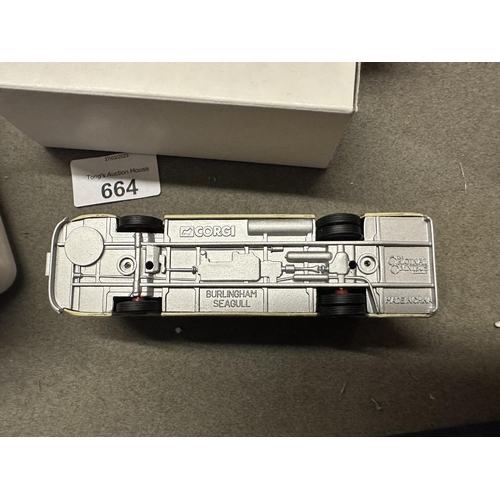 664 - Corgi The Original Omnibus Company die cast Burlingham Seagull Boultons of Shropshire bus model numb... 