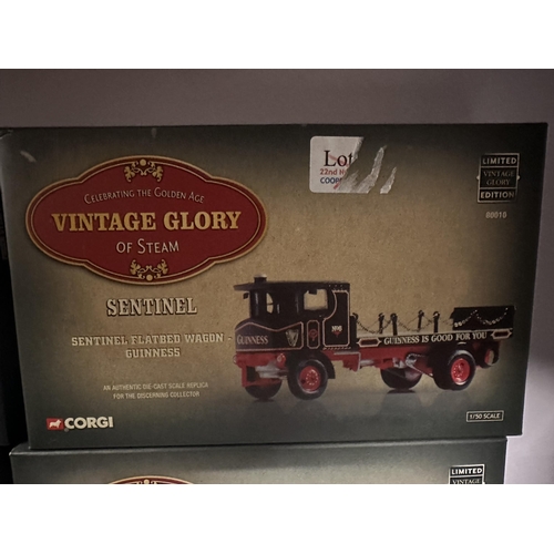 628 - Collection of four Corgi Vintage Glory 1:50 scale die cast model steam vehicles including Foden Stea... 