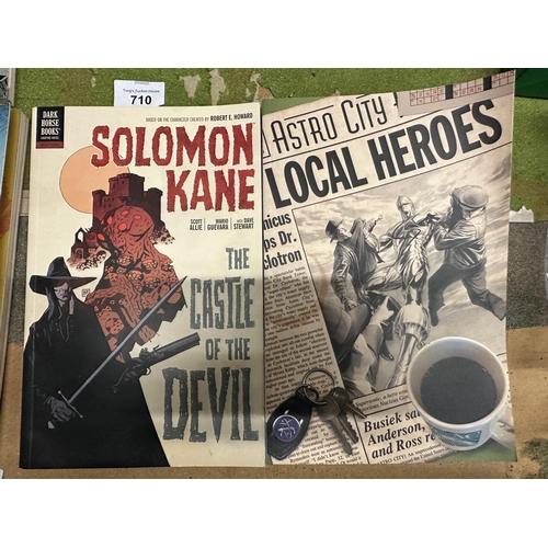 710 - Two comic books including Solomn Kane 'The Castle of the Devil' and 'City Heroes'