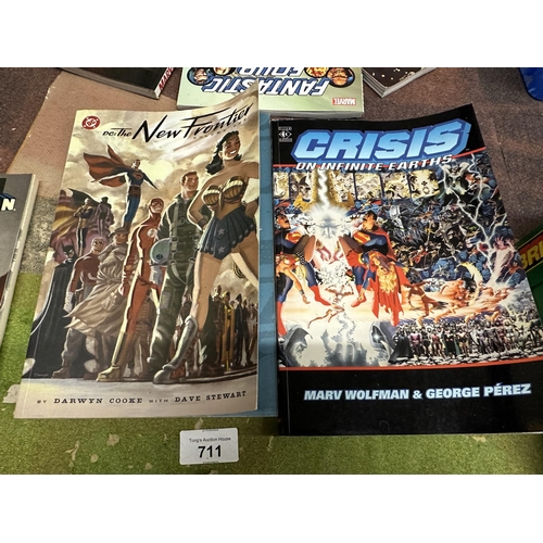 711 - Two graphic novels/comics including DC The New Frontier and Crisis on Infinite Earths