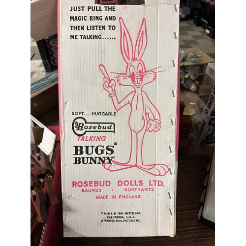 765 - Vintage Rosebud Dolls Talking Bugs Bunny with box