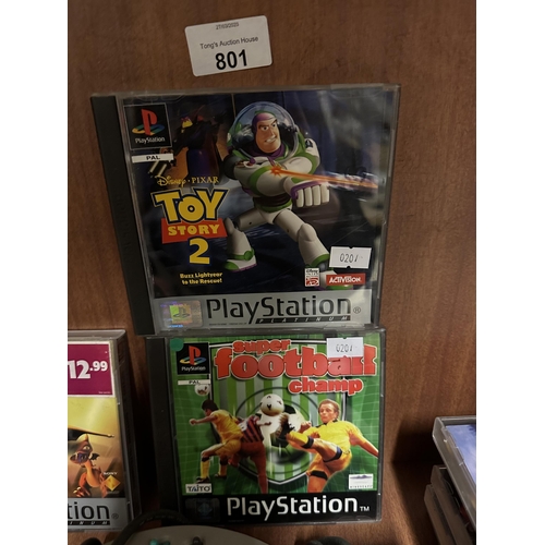 801 - Disney Pixar Toy Story 2 PlayStation Platinum game and Super Football Champ PlayStation game