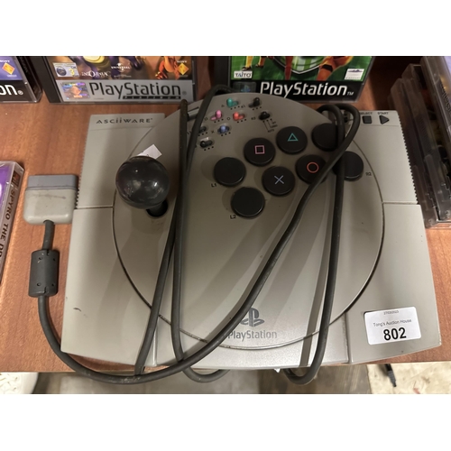 802 - PlayStation 1 Asciiware fighting joystick controller