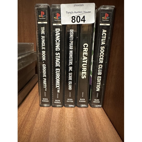 804 - Collection of PlayStation 1 games including The Jungle Book, Dancing Stage Euromix, Monsters Inc, Cr... 