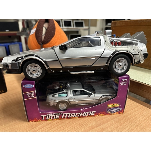 820 - Two Back to the Future Delorean Time Machine model cars